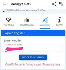 For general public, website www.cowin.gov.in is open. C2ifmykcbghi8m