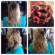 Olaplex Wavy Perm I Did A Rod Transfer On Christina Rolled Her On Purple Rods Processed With Olaplex In The Waving Sol Wavy Perm Permed Hairstyles Wave Perm