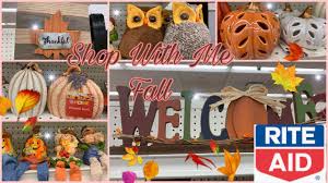 Sharewin garden dog solar light resin cute big eye outdoor decor for fall winter garden decor with one solar light, solar statue for patio,lawn,yard art decoration, housewarming garden. New Fall Decor At Rite Aid Shop With Me Youtube