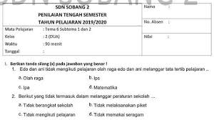 Soal Pts Kelas 2 Tema 6 Subtema 1 Dan 2 Di 2020 Pendidikan Belajar Tanggal