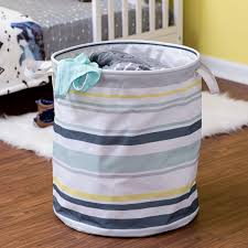 Personalised cotton laundry bag toy clothes storage etc via. Explore Store Multi Stripe Kids Laundry Hamper