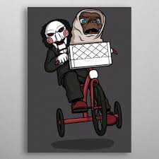 The Extra Terrifying Poster Print By Rafael Jurado Castillo Displate In 2020 Horror Cartoon Horror Movies Memes Funny Horror