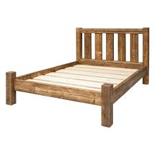 bed frame made from solid chunky wood in a choice of sizes including single small double double king solid wood bed frame rustic bed frame wooden bed frames