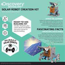 Sun 20 jul 2014 23:32gmt. Discovery Kids Mindblown Stem 12 In 1 Solar Robot Creation 190 Piece Kit With Working Solar Powered Motorized Engine And Gears Construction Engineering Set Walmart Com Walmart Com