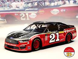 Ryan blaney, driver of the #21 omnicraft auto parts ford, practices for the monster energy nascar cup series hollywood casino 400 at kansas speedway on october 20, 2017 in kansas. New Nascar Mustang Pays Tribute To Glenn Wood