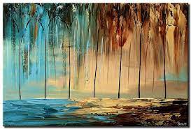 How to paint an abstract forest landscape. Painting For Sale Abstract Forest Home Decor By The Sea Trees 5706