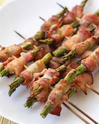 Grilled Bacon Wrapped Asparagus Safari Skewers Lil Luna Recipe Skewer Recipes Bacon Wrapped Asparagus Appetizer Recipes