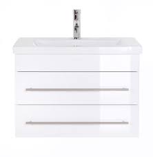 Bathroom Furniture Mars 700 Slimline White High Gloss Waschtisch Badezimmer Schrank Schrank