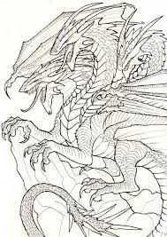 Check spelling or type a new query. 3 Heads Line Art By Ruth Tay On Deviantart Dragon Coloring Page Mandala Coloring Books Art