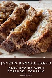 Or until the top is a golden brown and a knife inserted into the center comes out clean. Janet S Banana Bread Easy Recipe With Streusel Topping Cookthink