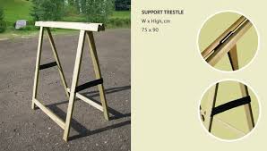 Trestle Support Mainly A Horizontal Piece Of Wood Fitted With Four Divergent Legs That Serve Together With At Least Another One Of T Trestles Supportive Wood