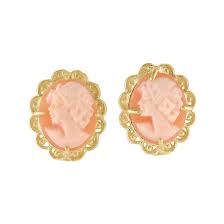 Creole boucle d'oreille dore oreille percee. Boucles D Oreilles Camee A Tiges Fixes En Cornaline Et Or Jaune 10k Color Jaune Doucet Latendresse