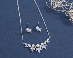 Schmucksest 509 In Silber Mit Bildern Brautschmuck Perlenschmuck Brautschmuck Set