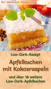 Low Carb Apfelkuchen Mit Kokosraspeln Rezept Ohne Zucker Kokosraspeln Kuchen Ohne Zucker Low Carb Apfelkuchen