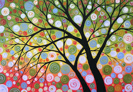 Invoking the mythic, metaphoric and physical energies of the sun at the summer solstice can bring the active energy of growth into your field of experience. Original Tree Art Painting Summer Solstice Painting By Amy Giacomelli