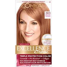 Then here you are on the right way. Amazon Com L Oreal Paris Excellence Creme Permanent Hair Color 8rb Medium Reddish Blonde 100 Percent Gray Coverage Hair Dye Pack Of 1 Chemical Hair Dyes Beauty