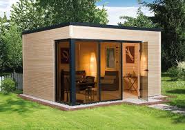 Gartenhaus Weka Wekaline 412 Flachdach Haus Mit Grosser Fenster Glasfront Das Designhaus Ein Hingucke Gartenhaus Bausatz Gartenhaus Modern Design Gartenhaus