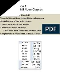 Images may be subject to. Lesson 09 Swahili Language Linguistic Typology