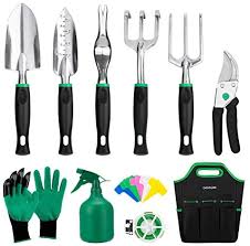Gigalumi Garden Tools Set Succulent Tools Set Heavy Duty Gardening Tools With Non Slip Rubber Grip Storage Tote Bag Aluminum Manual Garden Kit Outdoor Gardening Gifts Tools For Men Women 11 Piece Buy Online