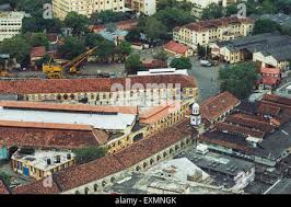 Aerial view of Fort old Bombay black ...