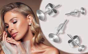Amazon.com: 1200 postes para aretes de acero inoxidable y parte trasera con  postes hipoalergénicos para aretes de mariposa y goma para hacer aretes y  ...