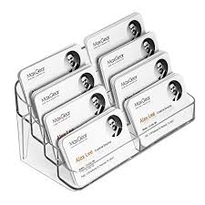 Custom branded & promotional business card holders. Maxgear Acrylic Business Card Holder For Desk Multiple Business Card Holders Business Card Stand Business Card Display Holder Clear Plastic Business Card Holder Display Office 8 Pocket Wantitall