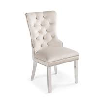 Velvet accent sofa pink tub chair lounge dining seat dressing living room cafe. Hale Cream Quilted Brushed Velvet Dining Chair With Knocker Aesthetic Grosvenor Furniture