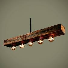 Wood Beam Light Fixture Rustic Lighting Hanging Farmhouse Chandelier By Wood Mosaic In Suspended Pendant Lights