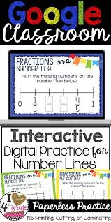 Fractions On A Number Line For Google Classroom Distance Learning Google Classroom Google Classroom Elementary Math Lessons