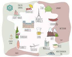 Map Of France For Kids Travel To France - Snippets Of Paris