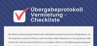 Als besonderes highlight wartet die 'checkliste wohnungsübergabe: Checkliste Ubergabeprotokoll Vermietung Einer Wohnugn