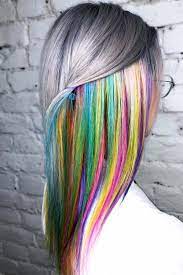 35 Modern Peekaboo Hair Ideas Spice Things Up Get No Damage Peekaboo Hair Funky Hair Colors Hidden Rainbow Hair