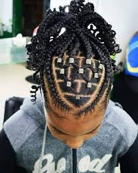 Sweep hair above the braid across to the opposite side and only add hair into the bottom loops. Braided Hairstyles For Black African Girls Houseofsarah14