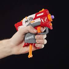 Power up the motor with the acceleration button and pull the trigger to shoot 1 dart. Adults Teens Mini Dart Firing Blaster And 2 Official Nerf Elite Darts Nerf Microshots Fortnite Rainbow Smash For Youth Sports Outdoor Play Blasters Foam Play