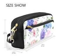 Astuccio per matite in pelle PU con fiori viola bianco rosa per ragazze e  ragazzi borsa per matite portatile portapenne scatola porta penna borsa per  ...