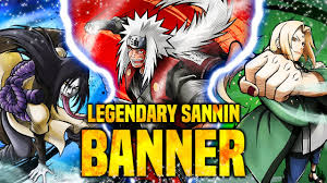 Black ninja shozoku (what ayane from dead or alive series sometimes wears) with an orange lotus decal on the left breast, fishnet undershirt, black jounin flak vest, forehead protector. Free Legendary Sannin New Legendary Sannin Banner Naruto X Boruto Ninja Tribes Youtube