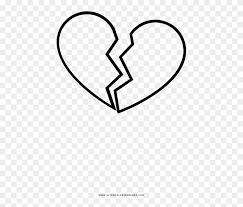 Hearts are so much fun to color. Broken Heart Coloring Page Heart Clipart 4451931 Pinclipart