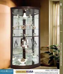 Product titlestubbe 2 glass door china cabinet with 3 drawers, bl. Curved Front Glass Doors Feature Satin Nickel Finished Bar Pulls And Hinges Curved Glass Glass Cabinet Doors Glass Curio Cabinets