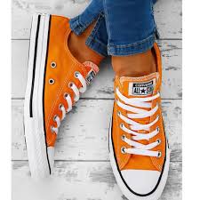 Black And Orange Converse Converse Shoes Authentic Converse Chucks Allstars Size 5 Color Orange Size 5 In 2020 Orange Converse Converse Orange Trainers