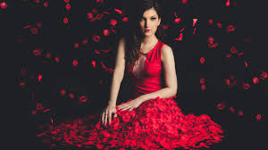 Wallpaper Beautiful Red Dress Girl Petals Flight Black Background 3840x2160 Uhd 4k Picture Image Here you can find the best red black wallpapers uploaded by our community. wallpaper beautiful red dress girl