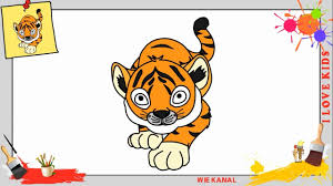 Tiger Zeichnen Schritt Fur Schritt Fur Anfanger Kinder Zeichnen Lernen Youtube