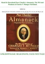 Novel yang berjudul si karismatik charlie wade telah menjadi banyak sekali perbincangan karena ceritanya yang begitu menarik untuk di baca. Download Pdf Poor Charlie S Almanack The Wit And Wisdom Of Charles T Munger Full Books