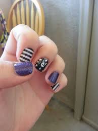 Black And White Striped Nails Halloween Purple And Black Nails Black And White Nails Striped Nails Halloween Nails Pirate Nails Pirate Nails Striped Nails Halloween Nails