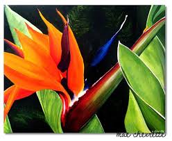 Acrylic Bird Of Paradise Painting Bird Of Paradise Original Acrylic Painting On Canvas Acrylic Painting Canvas Birds Of Paradise Canvas Painting