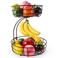 In addition, it comes with the hanger and it is also removable. Red Barrel Studio 2 Tier Fruit Basket Bowl With Banana Hanger Reviews Wayfair Ca
