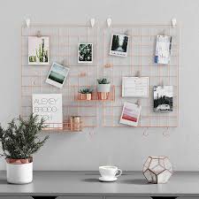 Amazon Com Songmics Grid Panels Photo Wall Display Metal Mesh Wall Decor Multifunctional Hanging Picture Dorm Wall Decor Room Wall Decor Room Decor