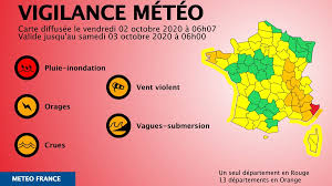 Météo france annonce un épisode orageux nécessitant une vigilance particulière. Tempete Alex Vigilance Rouge Pluie Inondation Et Trafic Ferroviaire Suspendu