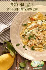 Pasta Mit Lachs In Meerrettich Schmackofatz Rezept Pasta Mit Lachs Nudeln Mit Lachs Und Lachs