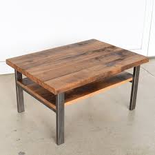 The right coffee table can entirely change the look. Reclaimed Wood Timber Coffee Table High Shelf What We Make