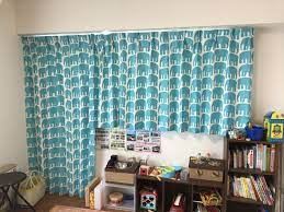 北欧 finlayson elefantti ポップ カジュアル 象さん ブルー おしゃれ キッズ かわいい カーテン レース 徳島 徳島市 カーテンコール オーダーカーテン 専門店 かわいいカーテン カーテン フィンレイソン